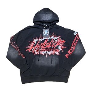 Brand New HELLSTAR Sport Black Hoodie with Red Graphic